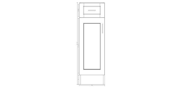 Base Cabinet with One Drawer – 14 Inches - Image 4