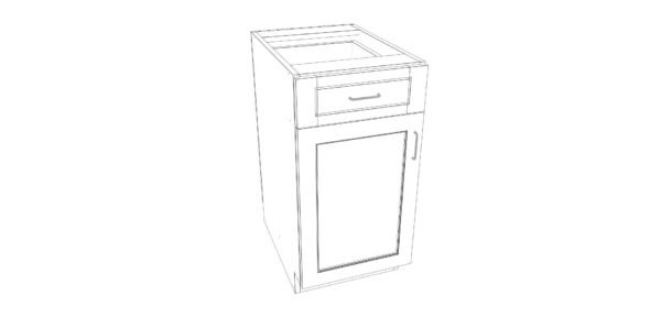 Base Cabinet with One Drawer – 17 Inches - Image 4