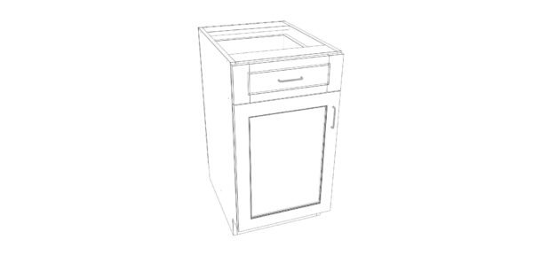Base Cabinet with One Drawer – 18 Inches