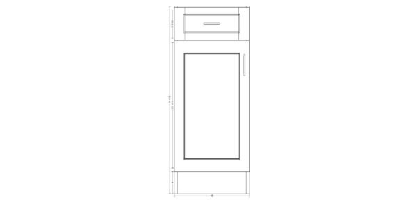 Base Cabinet with One Drawer – 18 Inches - Image 3