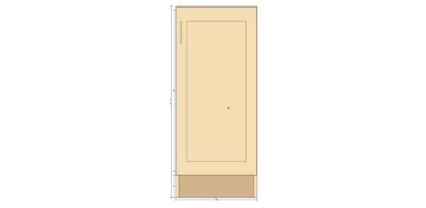 Single Door 19 Inches Cabinet - Image 2
