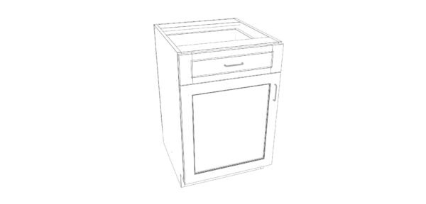 Base Cabinet with One Drawer – 22 Inches