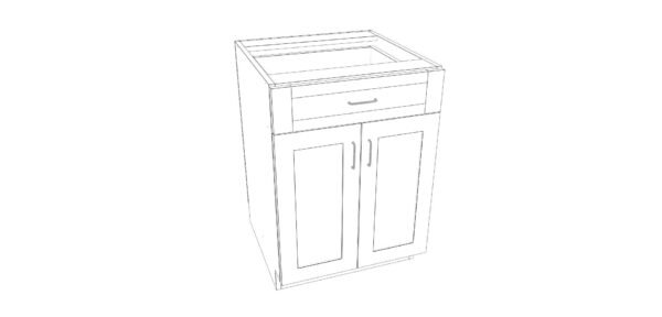 Base Cabinet with One Drawer – 24 Inches - Image 4