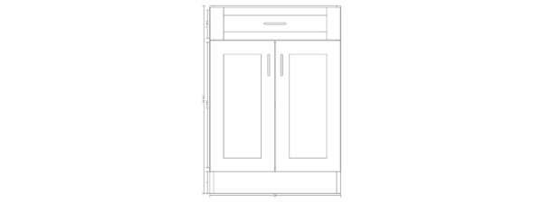 Base Cabinet with One Drawer – 24 Inches - Image 8