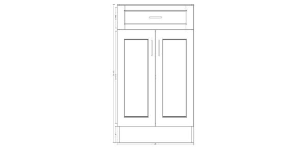 Base Cabinet with One Drawer – 25 Inches - Image 3
