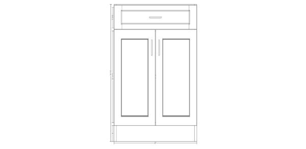 Base Cabinet with One Drawer – 27 Inches - Image 3