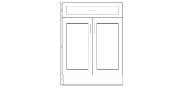 Base Cabinet with One Drawer – 33 Inches - Image 3