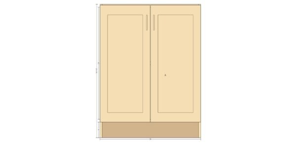Base Cabinet with Double Doors – 34 Inches - Image 2