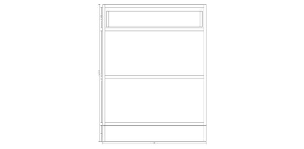 Base Cabinet with One Drawer – 34 Inches - Image 3