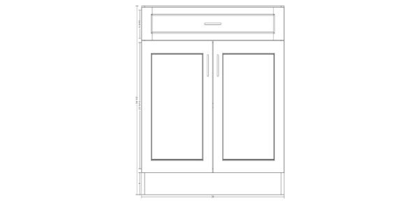 Base Cabinet with One Drawer – 34 Inches - Image 5