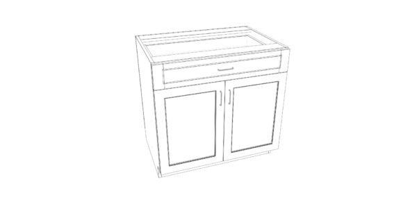 Base Cabinet with One Drawer – 35 Inches - Image 3
