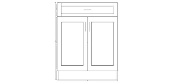 Base Cabinet with One Drawer – 35 Inches - Image 5
