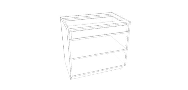 Flat Panel with Three Drawer – 37 Inches (Copy) - Image 2