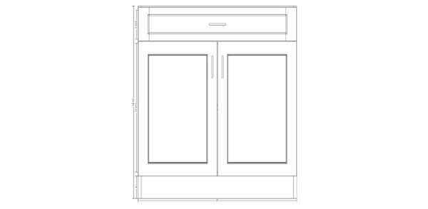 Flat Panel with Three Drawer – 37 Inches (Copy) - Image 3
