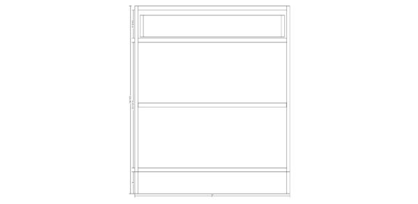 Flat Panel with Three Drawer – 37 Inches (Copy) - Image 4